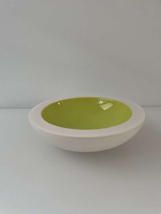 Image 1 of Schaal Lime/Wit Rond Design By Veip Benelux