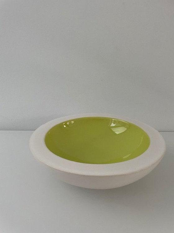 Image 1 of Schaal Lime/Wit Rond Design By Veip Benelux