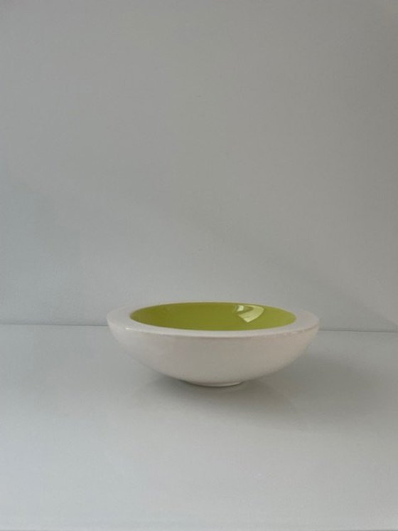 Image 1 of Schaal Lime/Wit Rond Design By Veip Benelux