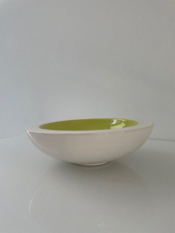 Image 1 of Schaal Lime/Wit Rond Design By Veip Benelux