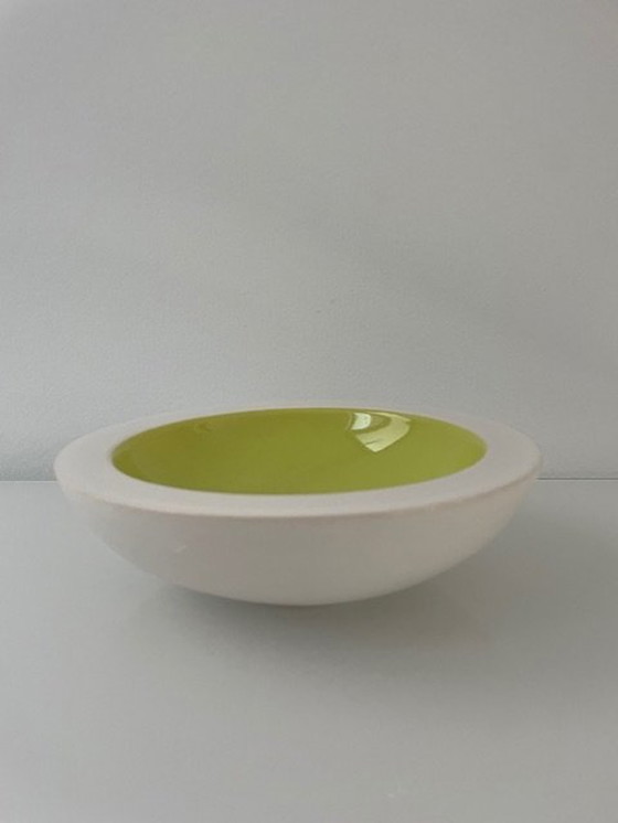 Image 1 of Schaal Lime/Wit Rond Design By Veip Benelux