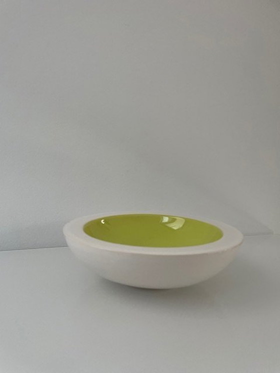 Image 1 of Schaal Lime/Wit Rond Design By Veip Benelux