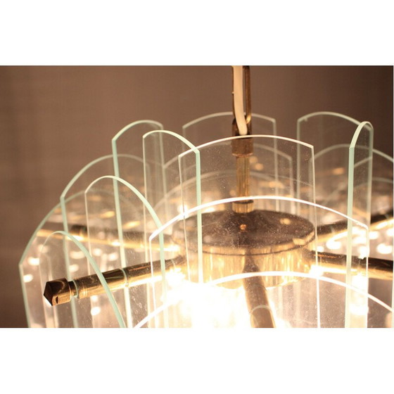 Image 1 of Vintage glazen hanglamp van Jablonecké Sklárny, Tsjechië 1980