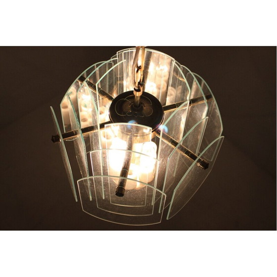 Image 1 of Vintage glazen hanglamp van Jablonecké Sklárny, Tsjechië 1980