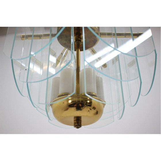 Image 1 of Vintage glazen hanglamp van Jablonecké Sklárny, Tsjechië 1980