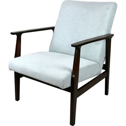 Vintage lichtblauwe fauteuil 1970