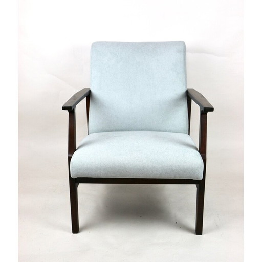 Vintage lichtblauwe fauteuil 1970