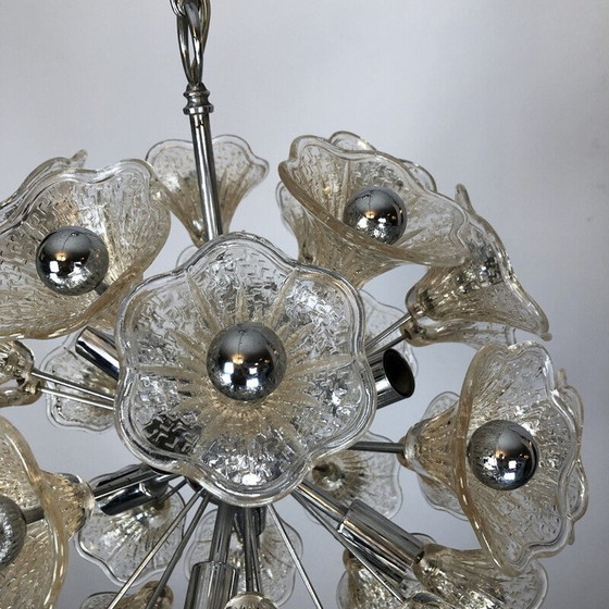 Image 1 of Vintage hanger glas sputnik 35 bloemen van Veninisputnik 1970