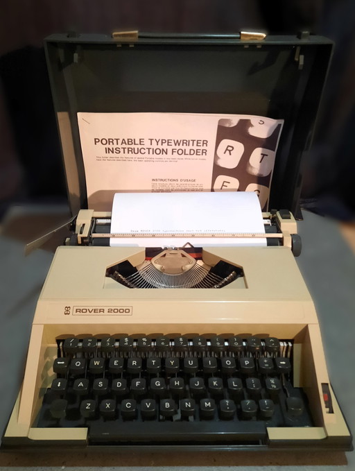 Vintage Werkende Typemachine Rover 2000