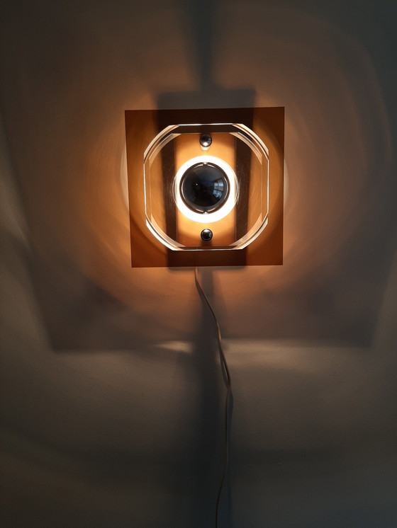 Image 1 of Jaren 70 Wandlamp Herda, Plexiglas, Vintage Lampje 