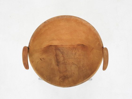 Image 1 of Hans Olsen suede 'Balloon' stoel voor Lea design, Denemarken 1950's