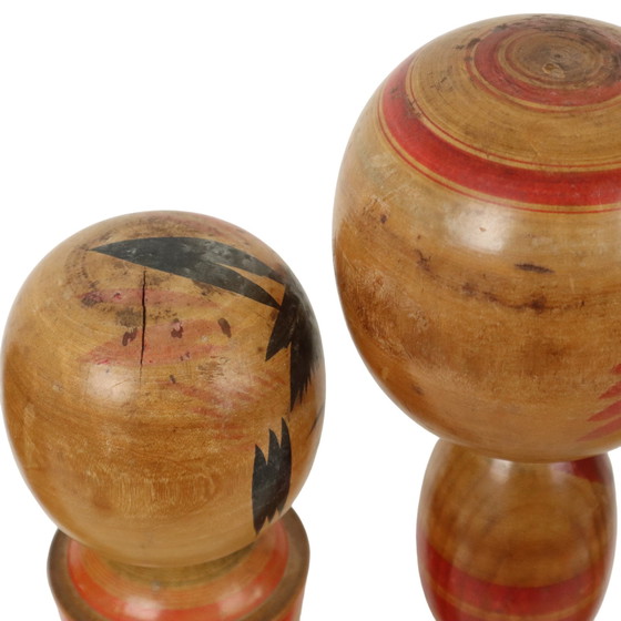 Image 1 of Lot van 5 Grote Kokeshi Poppen Naruko