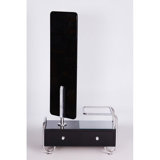 Image 1 of Vintage zwarte Art Deco kaptafel van Vichr a Spol, jaren 1930