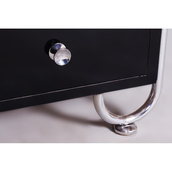 Image 1 of Vintage zwarte Art Deco kaptafel van Vichr a Spol, jaren 1930