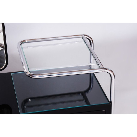 Image 1 of Vintage zwarte Art Deco kaptafel van Vichr a Spol, jaren 1930