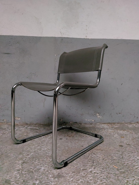 Image 1 of 4x vintage buisframe sledestoelen