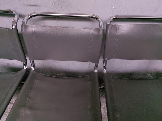 Image 1 of 4x vintage buisframe sledestoelen