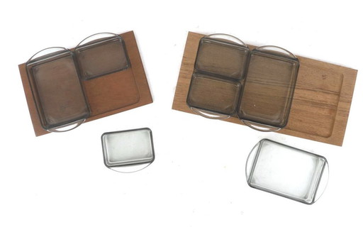 Twee Vintage Holmegaard Snacktrays, Denmark