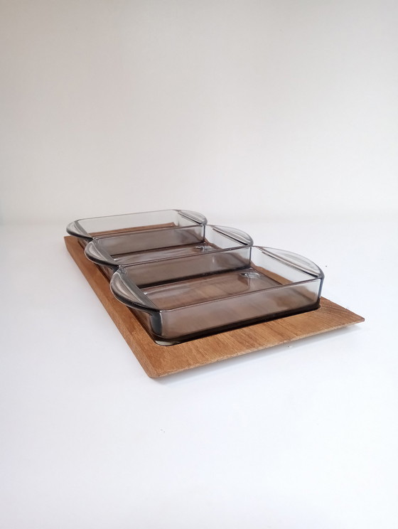 Image 1 of Twee Vintage Holmegaard Snacktrays, Denmark