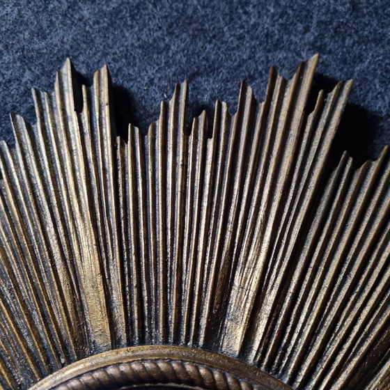 Image 1 of 70's Zonnespiegel met Gebogen Spiegel