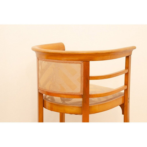 Paar vintage gebogen houten fauteuils, Oostenrijk 1920