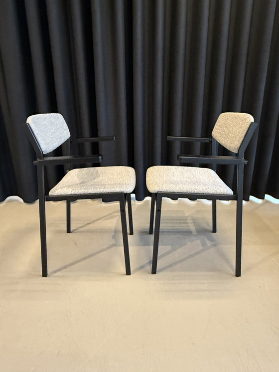 Image 1 of 2X Eetkamerstoel No. 50 Met Armleggers - Design In Box