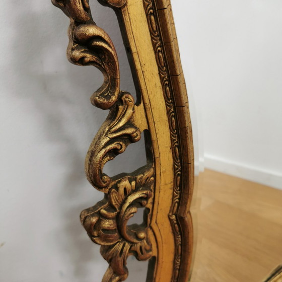 Image 1 of Grote Vintage Barok Brocante Rococo Spiegel Schouwspiegel