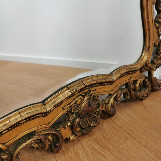 Image 1 of Grote Vintage Barok Brocante Rococo Spiegel Schouwspiegel