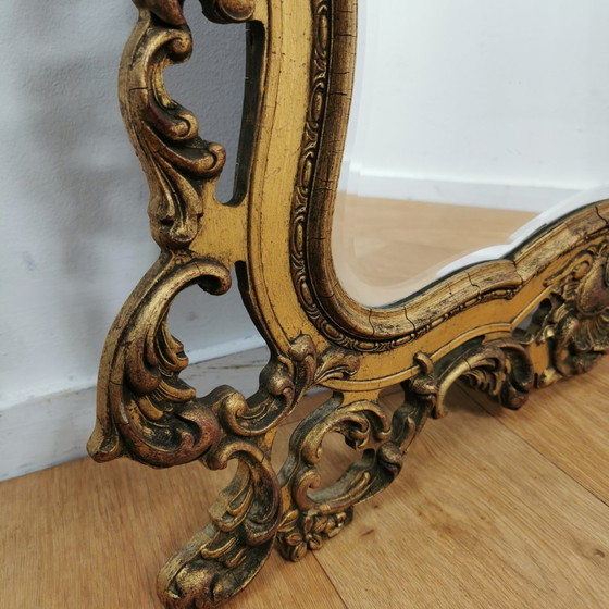 Image 1 of Grote Vintage Barok Brocante Rococo Spiegel Schouwspiegel