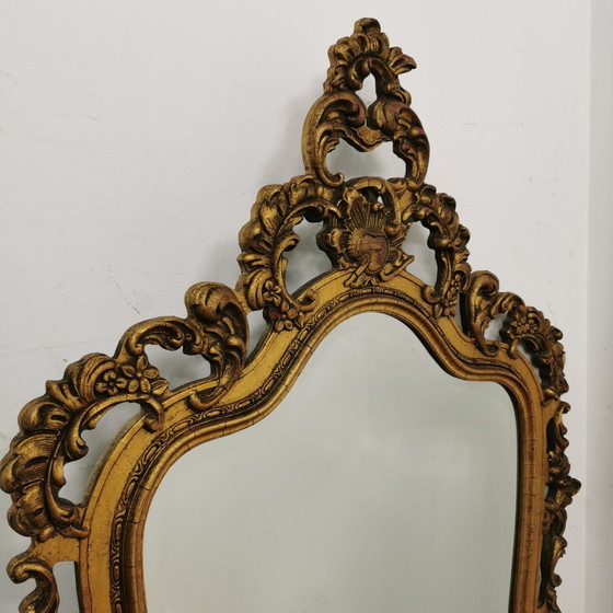 Image 1 of Grote Vintage Barok Brocante Rococo Spiegel Schouwspiegel