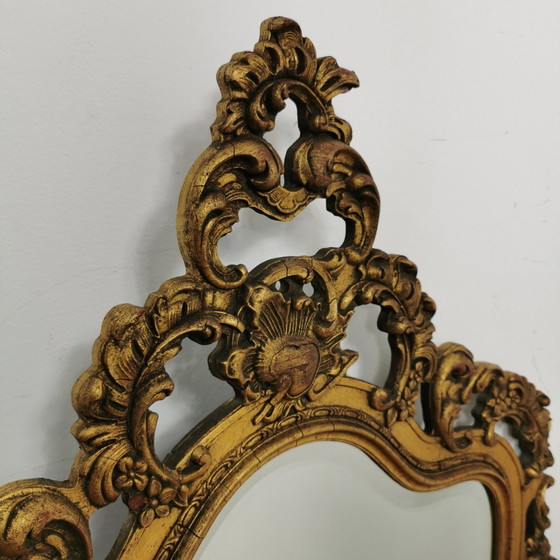 Image 1 of Grote Vintage Barok Brocante Rococo Spiegel Schouwspiegel