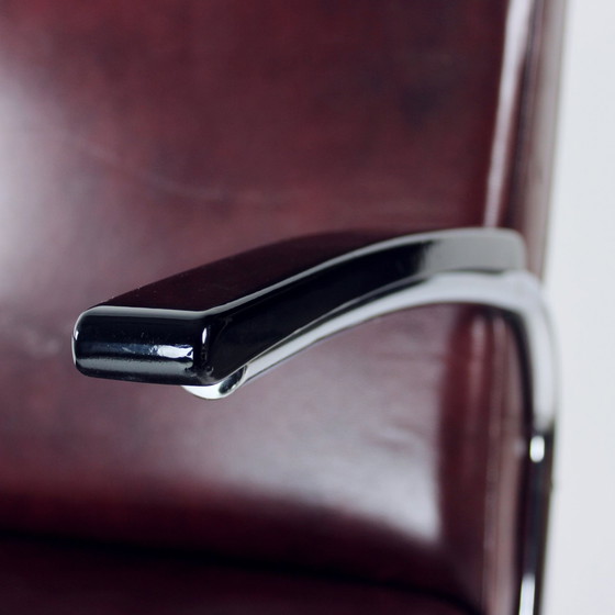 Image 1 of Bauhaus fauteuil in chroom en leer, Tsjecho-Slowakije 1930S
