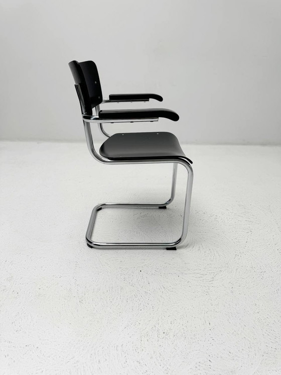 Image 1 of Sledestoelen S 43F van Mart Stam voor Thonet, set van 6