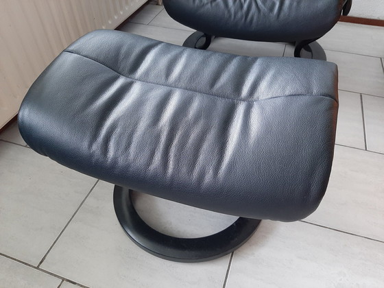 Image 1 of Stressless Sunrise relaxfauteuil met voetenbank