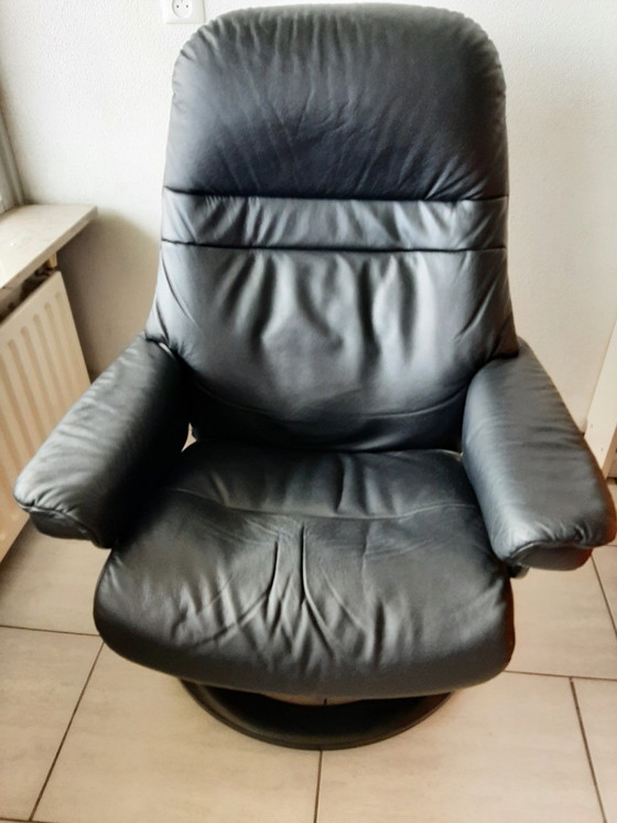 Image 1 of Stressless Sunrise relaxfauteuil met voetenbank