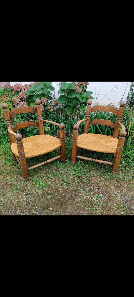 Paar Charles Dudouyt fauteuils 1940