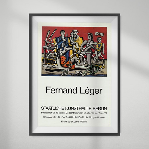 Tentoonstellingsaffiche: Leger, Fernand: De rest op een rode grond