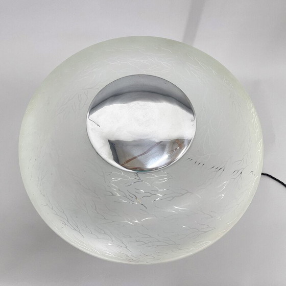 Image 1 of Vintage chromen en glazen tafellamp, Tsjecho-Slowakije1930