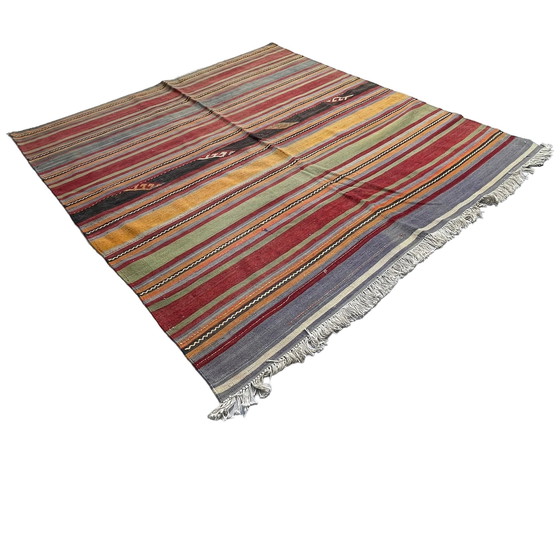 Image 1 of Vintage Turks Kelim Vloerkleed , 184 X 178 Cm