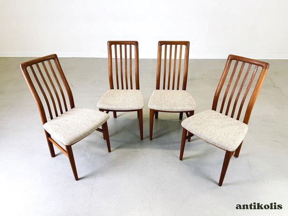 Image 1 of Set van 4 stoelen Mid Century Kai Kristiansen Schou Andersen Møbelfabrik Teakhout