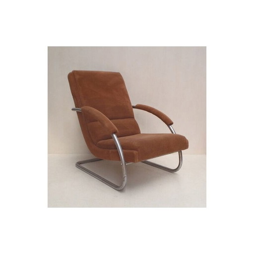 Fauteuil Vintage verstelbaar relax Mücke Merder Tsjecho-Slowakije 1930