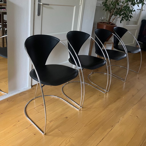 4x Arrben Italy Design Stoelen Linda