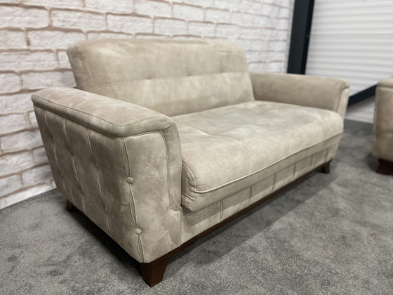 Image 1 of Taupe Sofa 2,5 + 3 zits met slaapfunctie