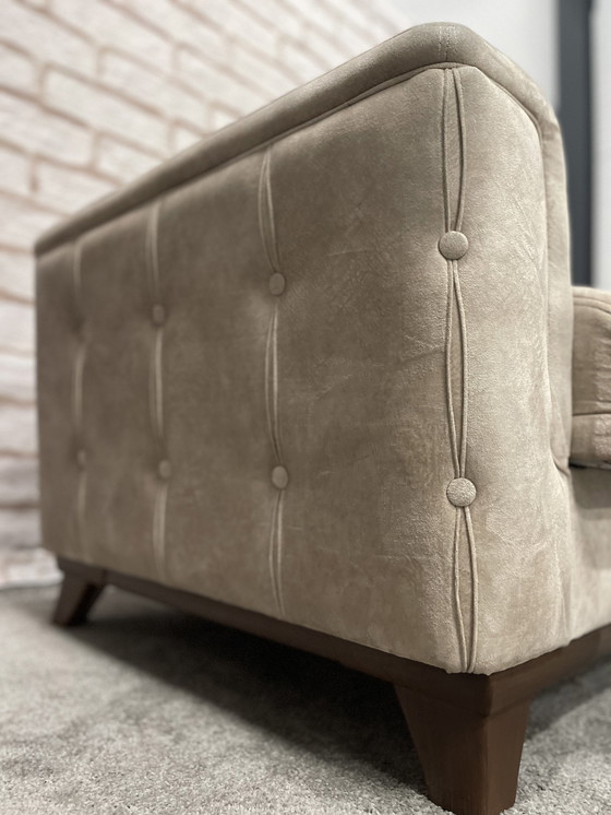 Image 1 of Taupe Sofa 2,5 + 3 zits met slaapfunctie