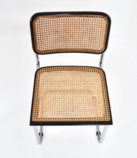 Image 1 of Eetkamerstoelen Stijl B32 van Marcel Breuer, set van 6