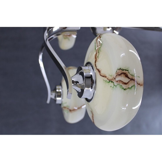 Image 1 of Vintage Art Deco hanglamp, Tsjecho-Slowakije jaren 1930