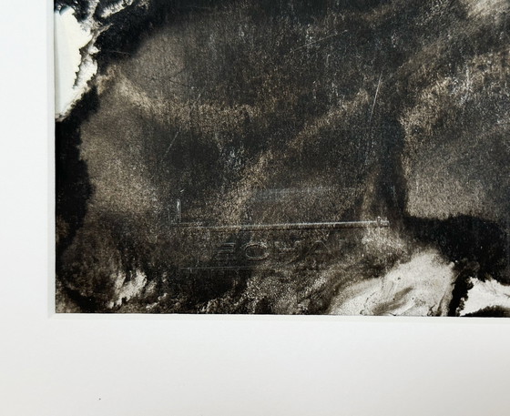 Image 1 of Obsidiaan landschap (inkt) groot formaat- Eugène Eechaut (1928-2019)