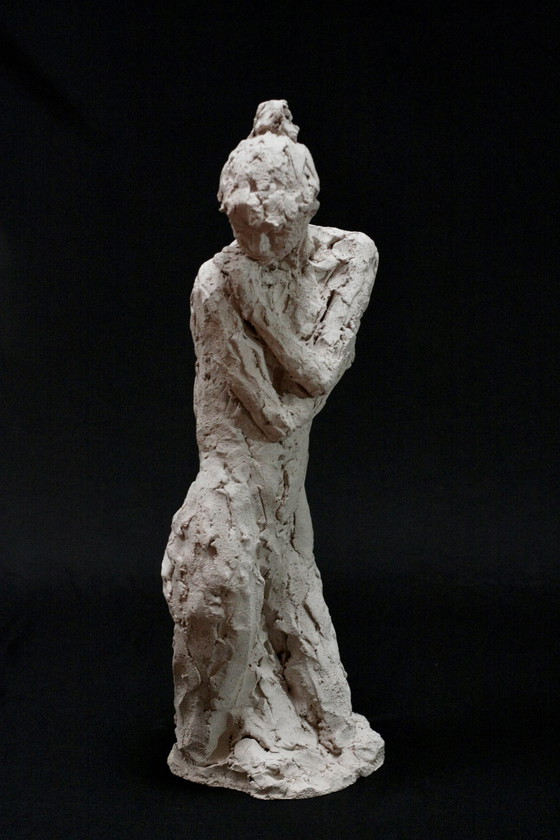 Image 1 of Yolane Ide (1931) - Terracotta sculptuur van een naakte vrouw, jaren 1960