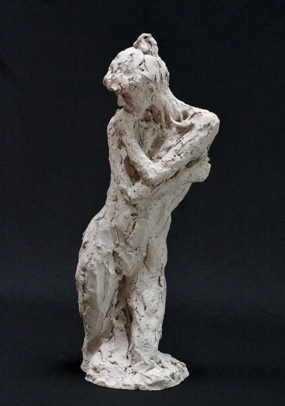 Image 1 of Yolane Ide (1931) - Terracotta sculptuur van een naakte vrouw, jaren 1960