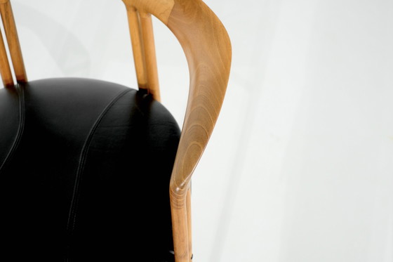 Image 1 of Houten fauteuil "Ulna" van Franco Poli voor Bernini, Italië 1986.